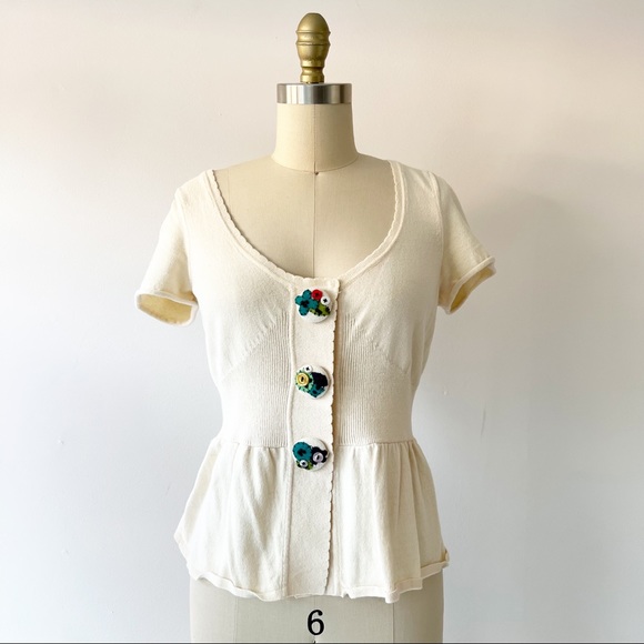 Anthropologie Tops - Anthropologie HRW • Knit Decorative Button Sweater • M
